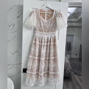 Ivy City Co Elegant Lace Floral Dress